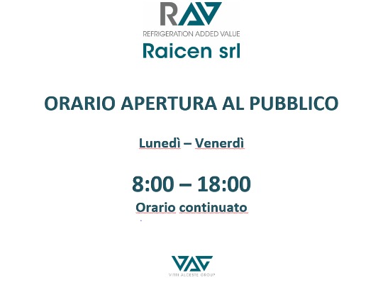 L'orario continuato arriva in Raicen