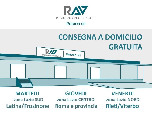 RAV Raicen inaugura le consegne gratuite!